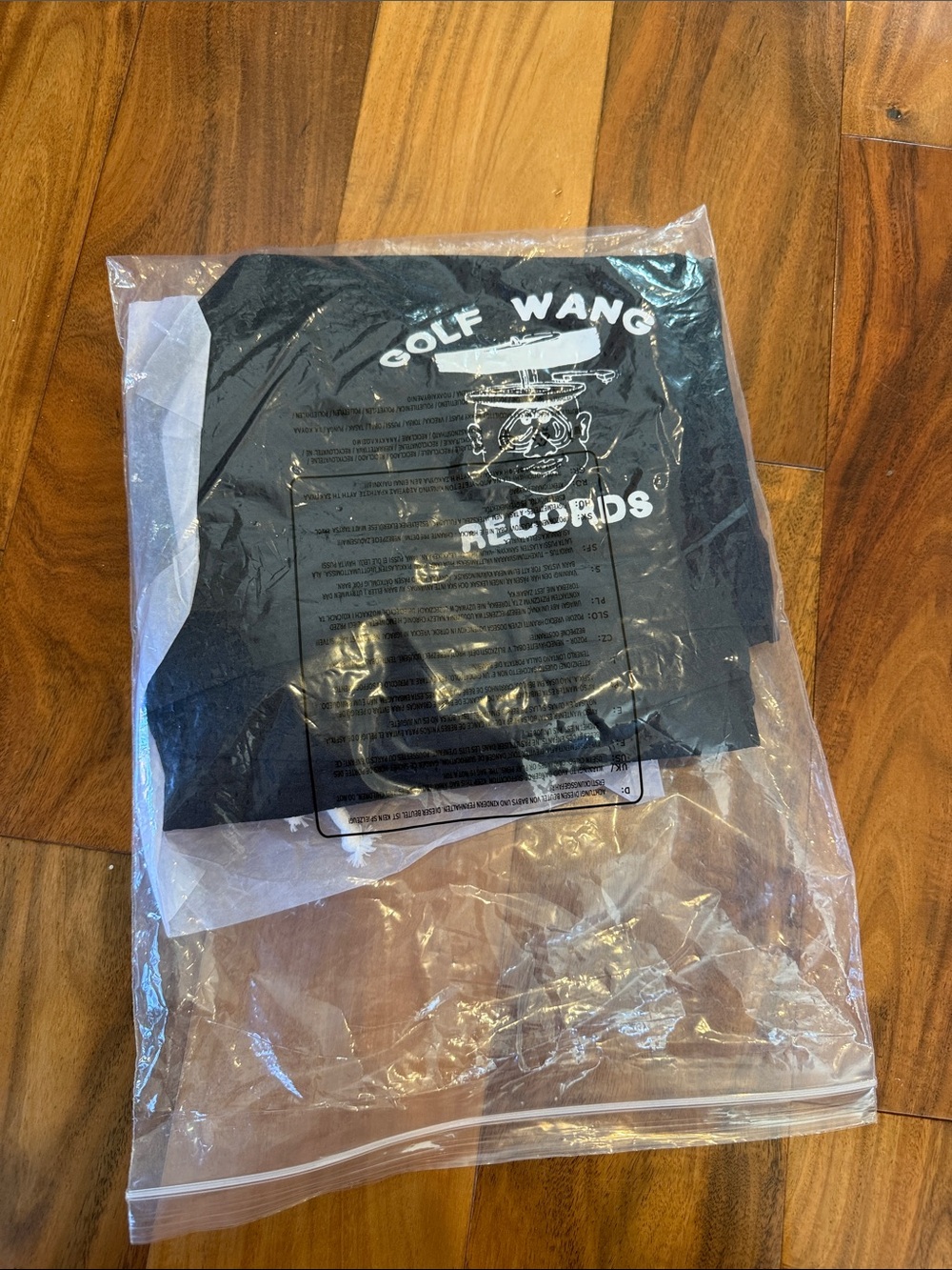 Golf Wang Black Mesh Shorts with White 'Records' Mascot Print